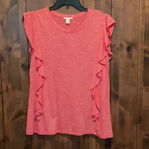Westbound Pink Ruffled Blouse